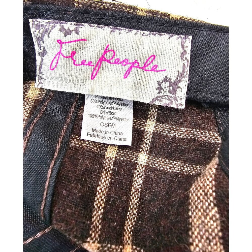 Free People OSFM Plaid Wool Blend Newsboy Cap - Picture 5 of 7